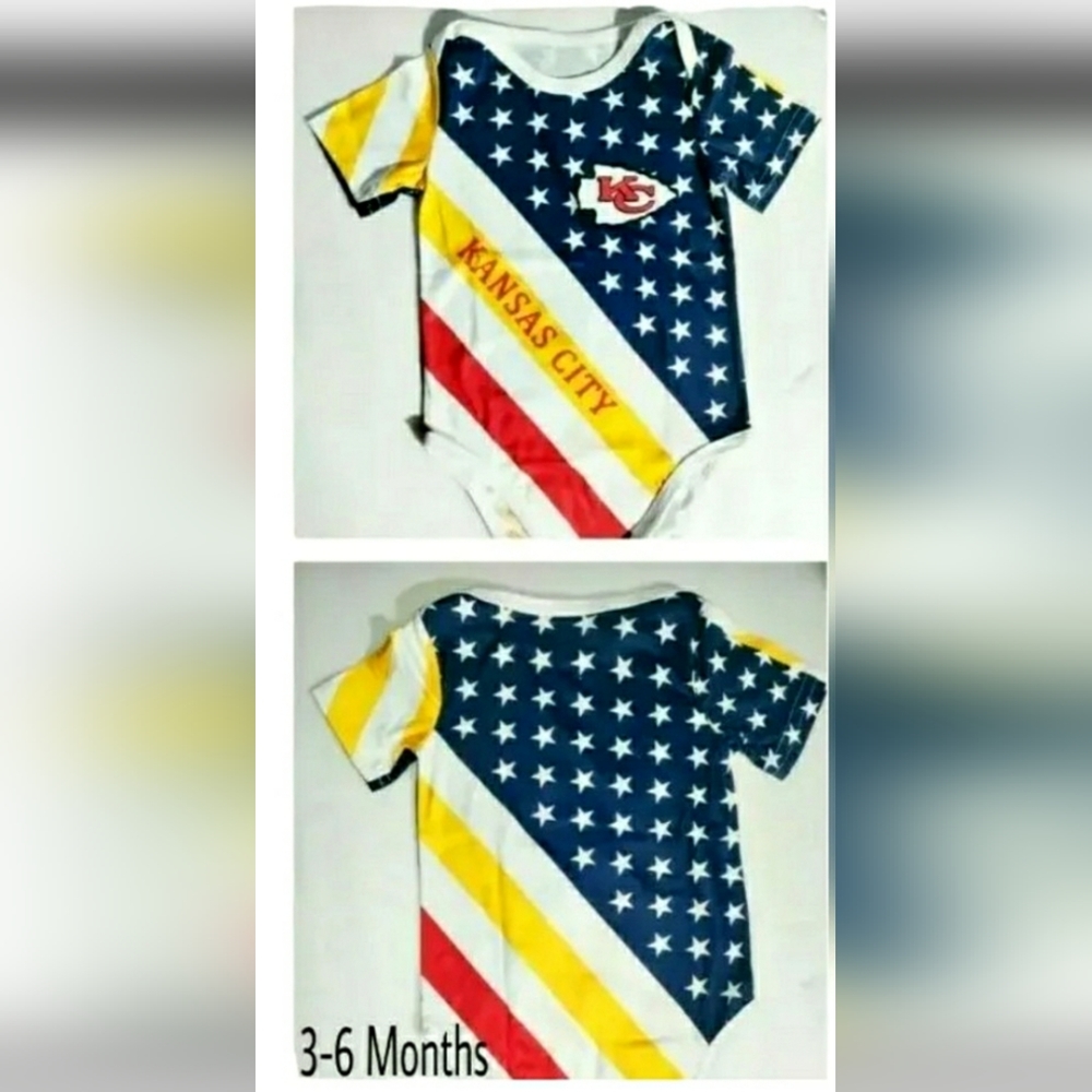 NEW! KC Kansas City US Flag OnePiece Baby Infant Creeper Romper 3-6 Month Unisex